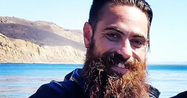 Bearded Gentleman Smiling at Camera after a dive